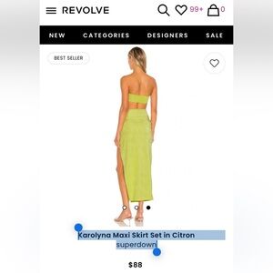 Karolyna Maxi Skirt Set in Citron | superdown